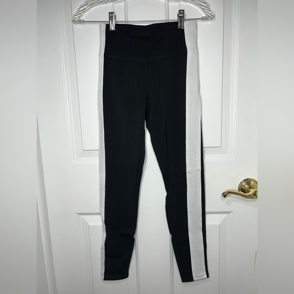 Express black and white striped leggings. - Picture 1 of 4